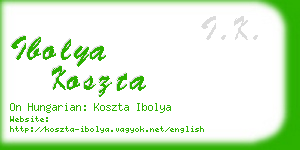 ibolya koszta business card